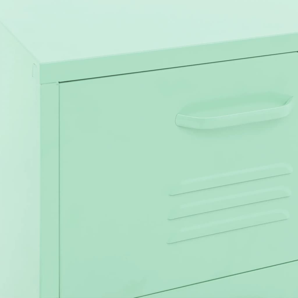 Beistellschrank Olivgrün 42,5x35x101,5 cm Stahl