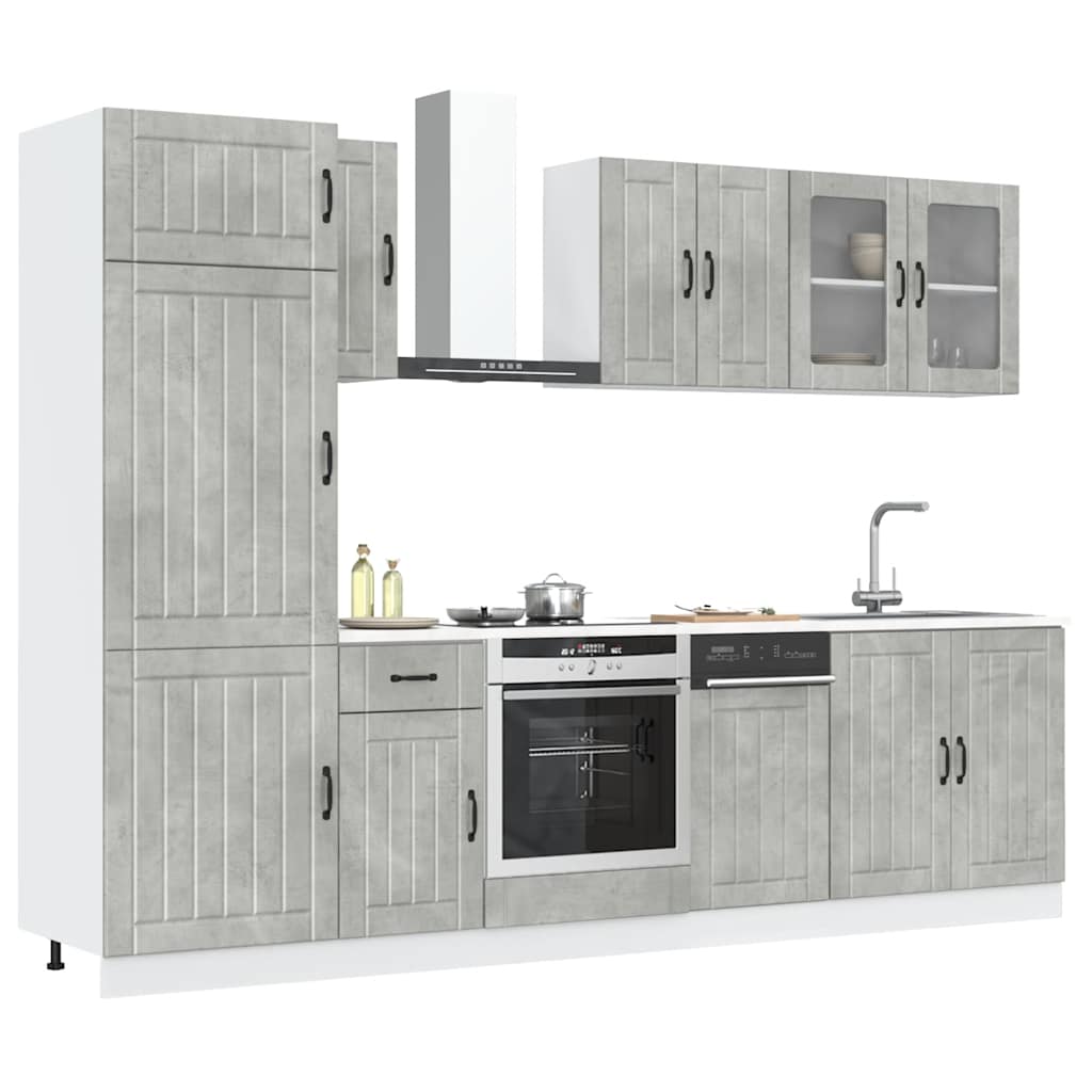8-tlg. Küchenschrank-Set Lucca Weiß Holzwerkstoff