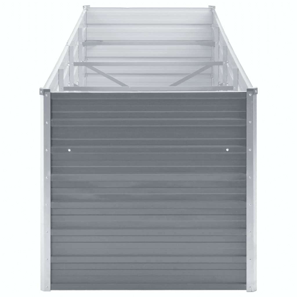 Hochbeet 160 x 80 x 77 cm Verzinkter Stahl Grau