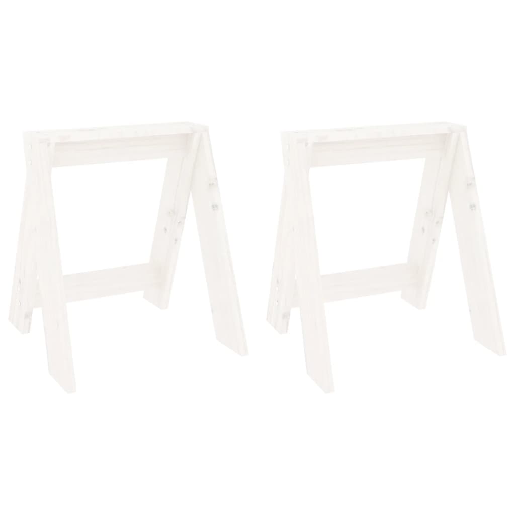 Hocker 2 Stk. 40x40x45 cm Massivholz Kiefer