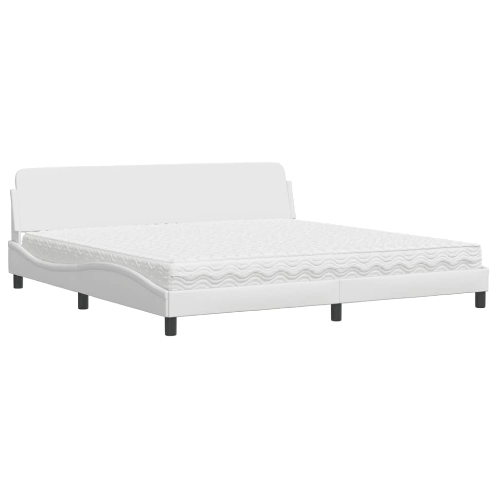 Bett mit Matratze "Dover" Schwarz 80x200 cm Kunstleder
