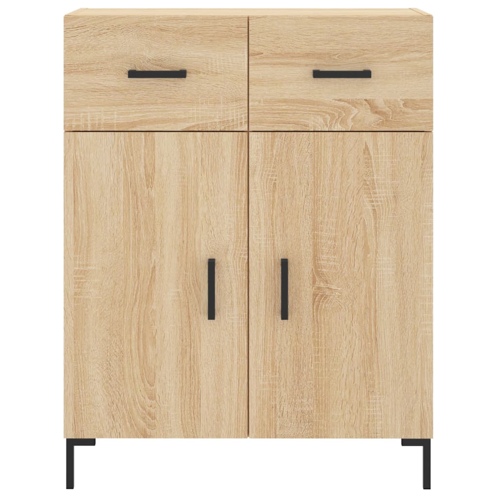 Highboard Hochglanz-Weiß 69,5x34x180 cm Holzwerkstoff