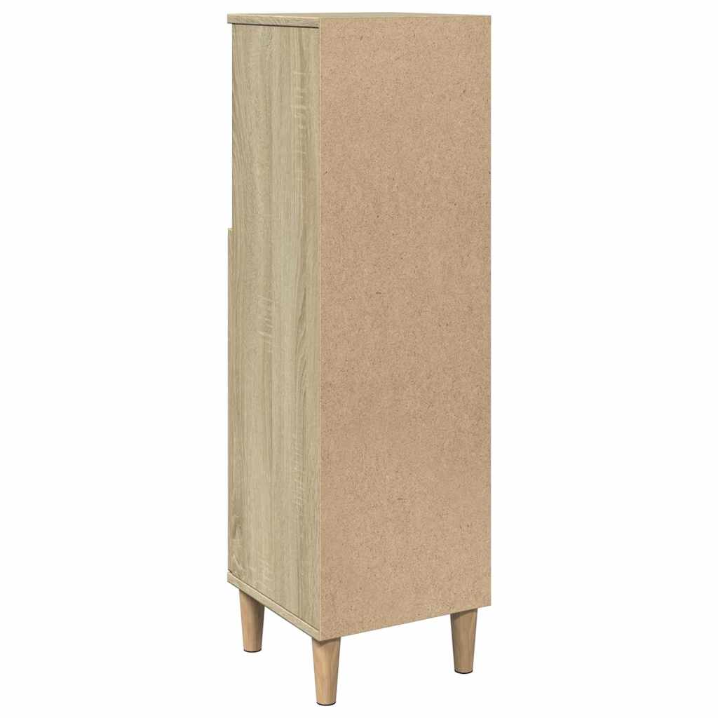 Badschrank Weiß 30x30x100 cm Holzwerkstoff