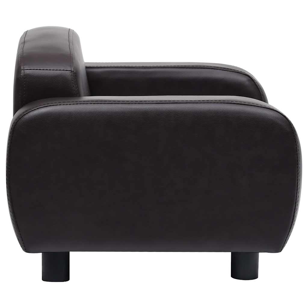 Hundesofa Grau 80x50x40 cm Kunstleder
