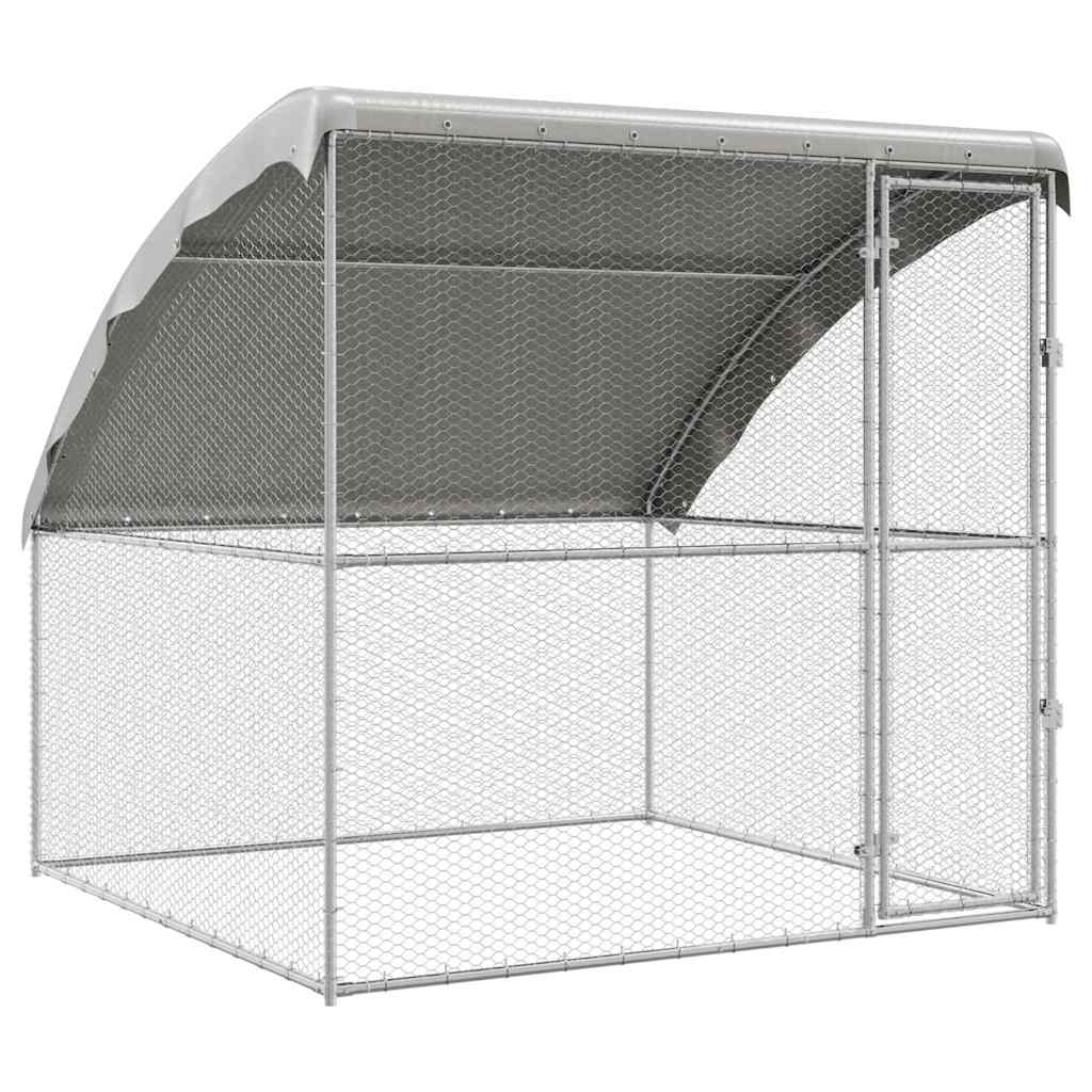 Hühnerkäfig 2 pcs Silber 400 x 200 x 200 cm Verzinkter Stahl
