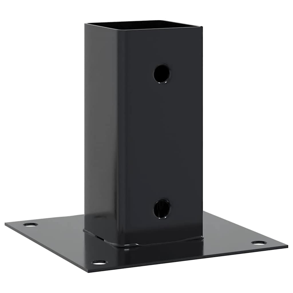 Pfostenträger Quadratisch 4Stk. Silber 46x46mm Verzinkter Stahl