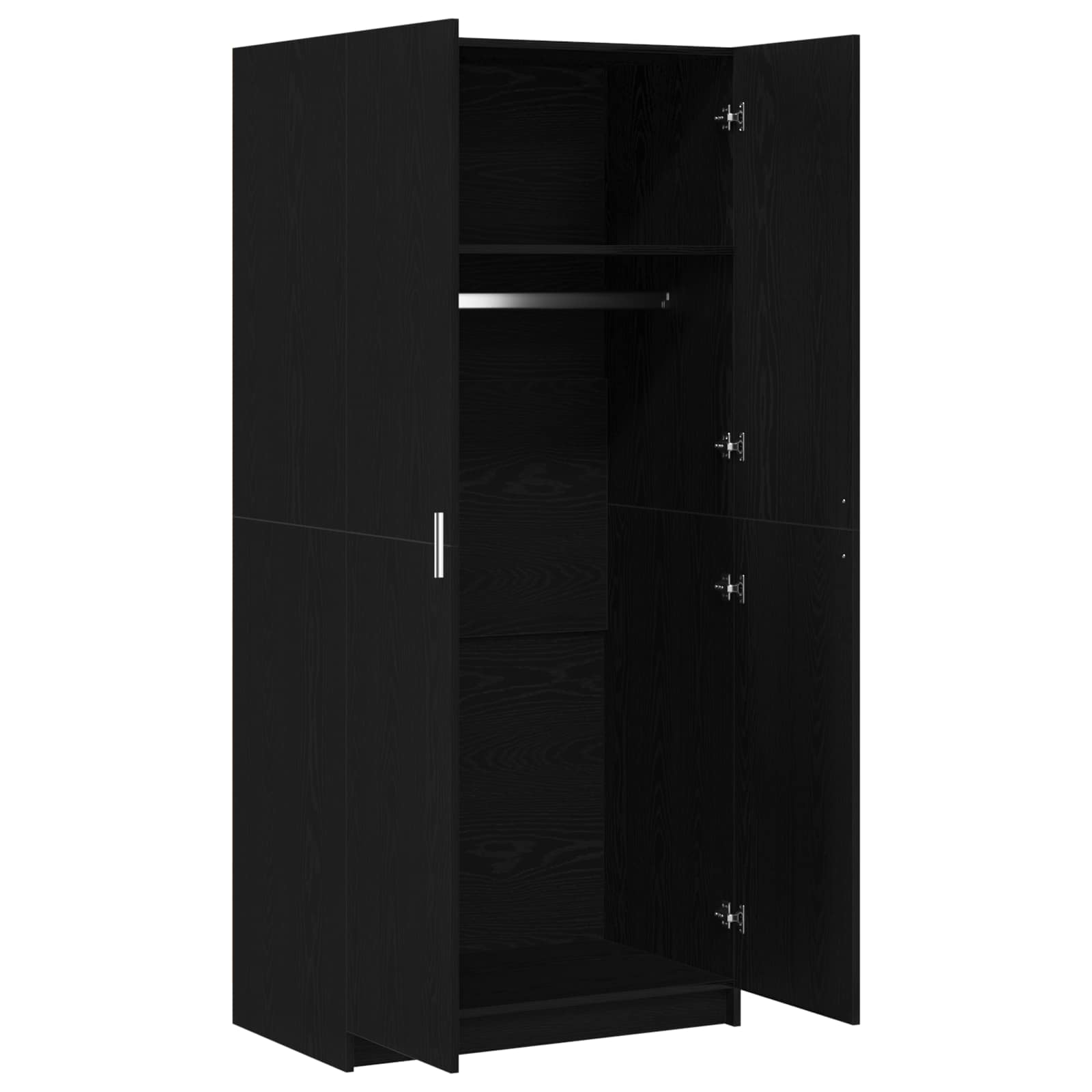Kleiderschrank Weiß 80x52x180 cm Holzwerkstoff