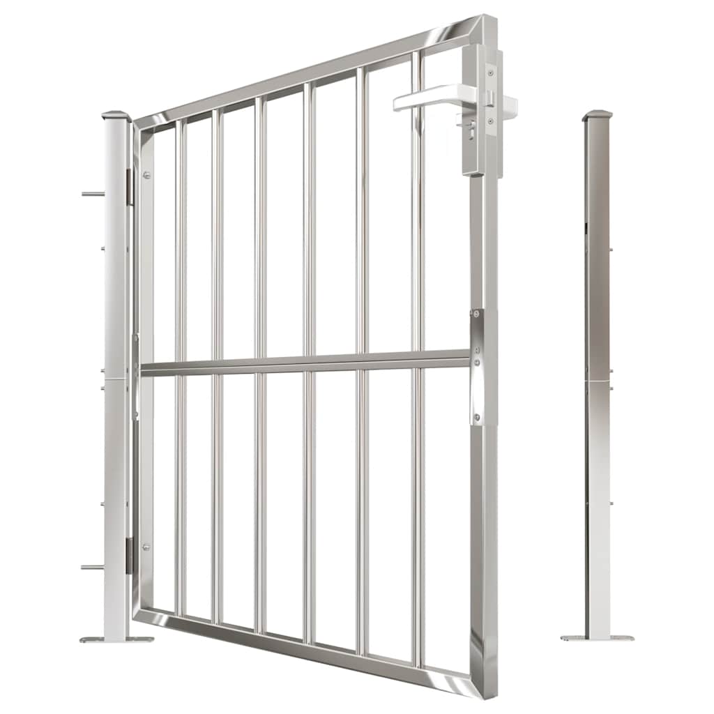 Gartentor 100 x 95 cm Edelstahl