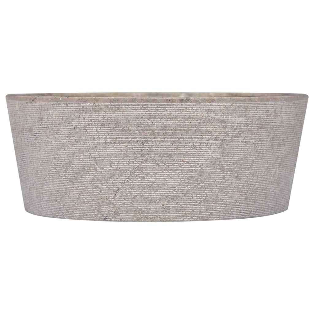 Waschbecken Creme Ø40x15 cm Marmor