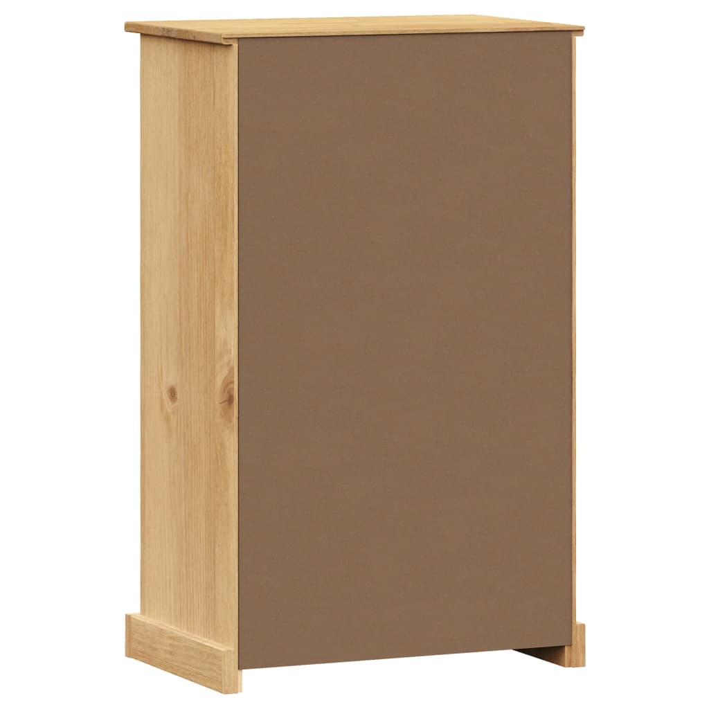 Schuhschrank VIGO 60x35x96 cm Weiß Massivholz Kiefer