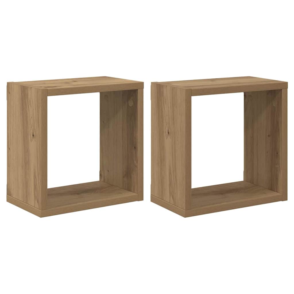 Würfelregale 2 Stk. Weiß 30x15x30 cm