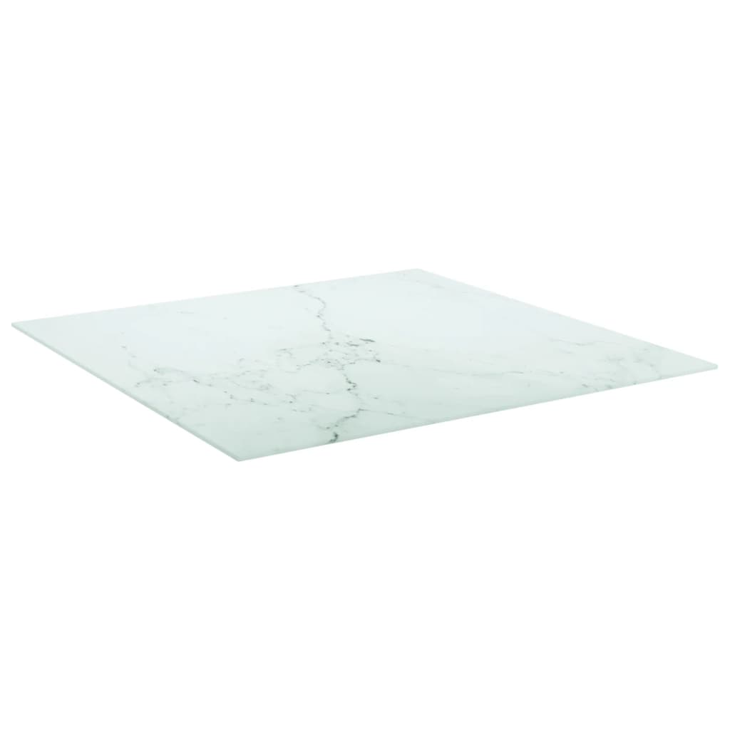 Tischplatte aus gehärtetem Glas quadratisch 700x700 mm