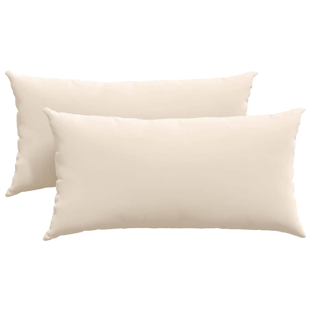 Sofakissen 2 Stück Taupe 50 x 30 cm Stoff