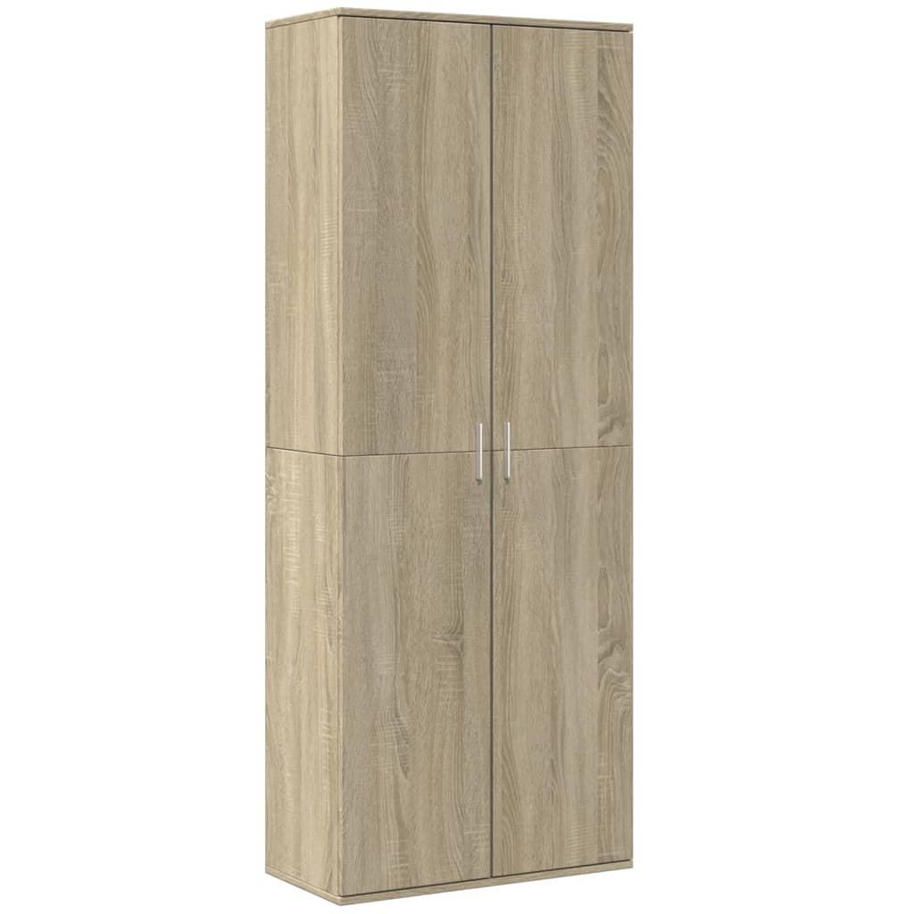 Highboard Weiß 70x35x180 cm Holzwerkstoff