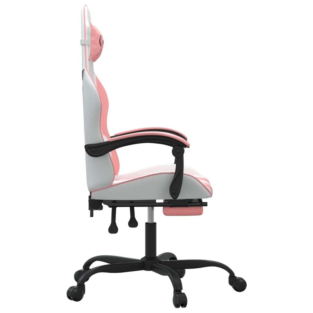 Gaming-Stuhl Drehbar Schwarz und Rot Kunstleder