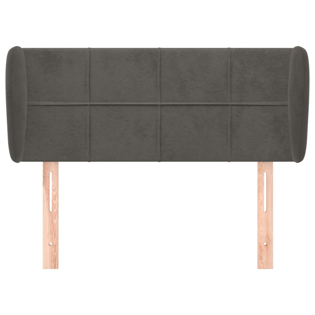 Kopfteil mit Ohren Dunkelblau 93x23x78/88 cm Samt