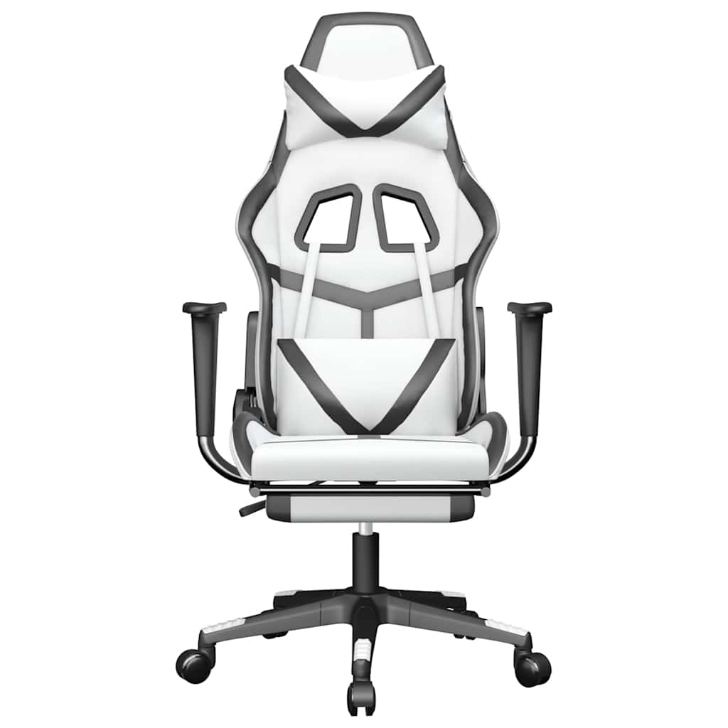 Gaming-Stuhl mit Massagefunktion Schwarz und Grün Kunstleder