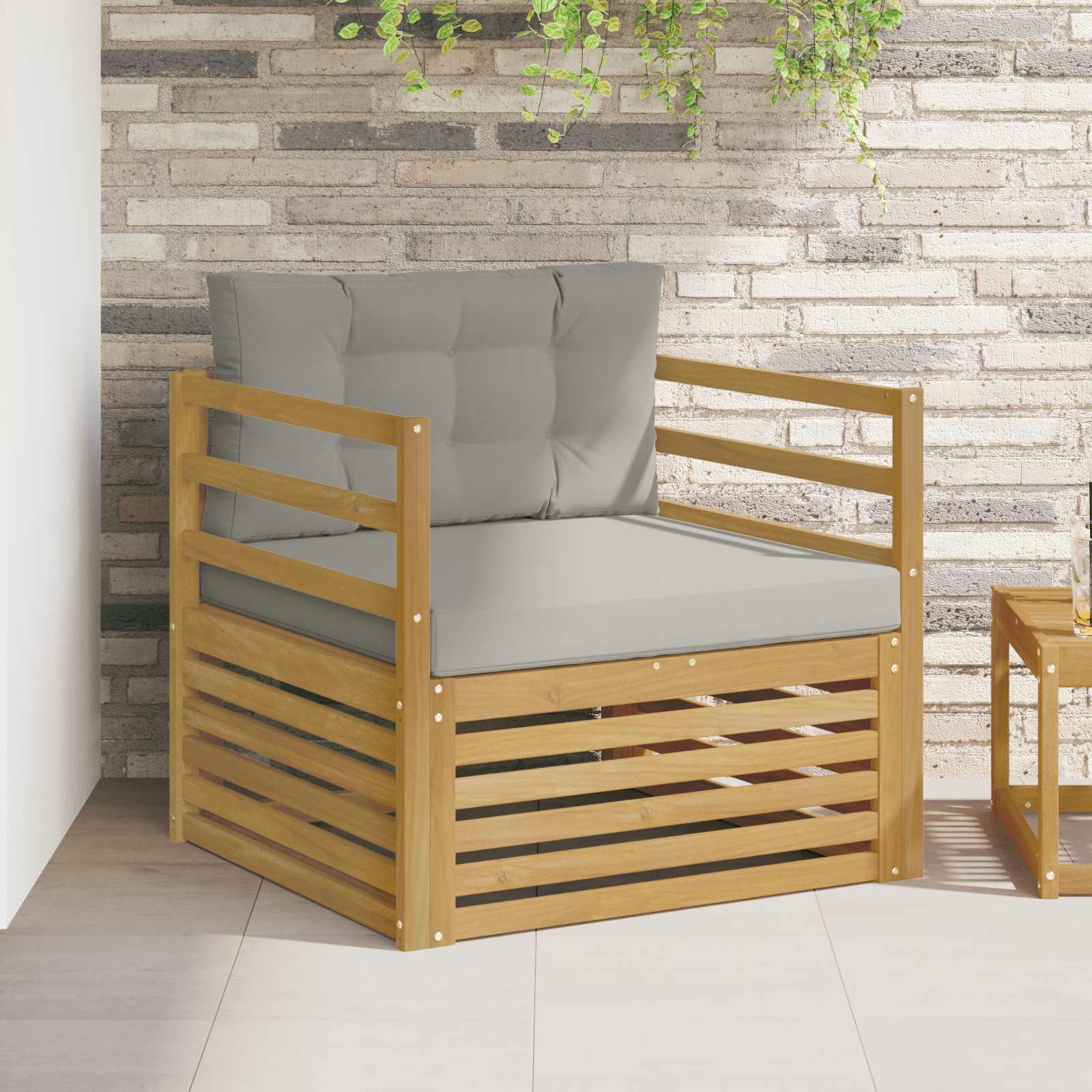 2 Stück Outdoor-Sofa Natur