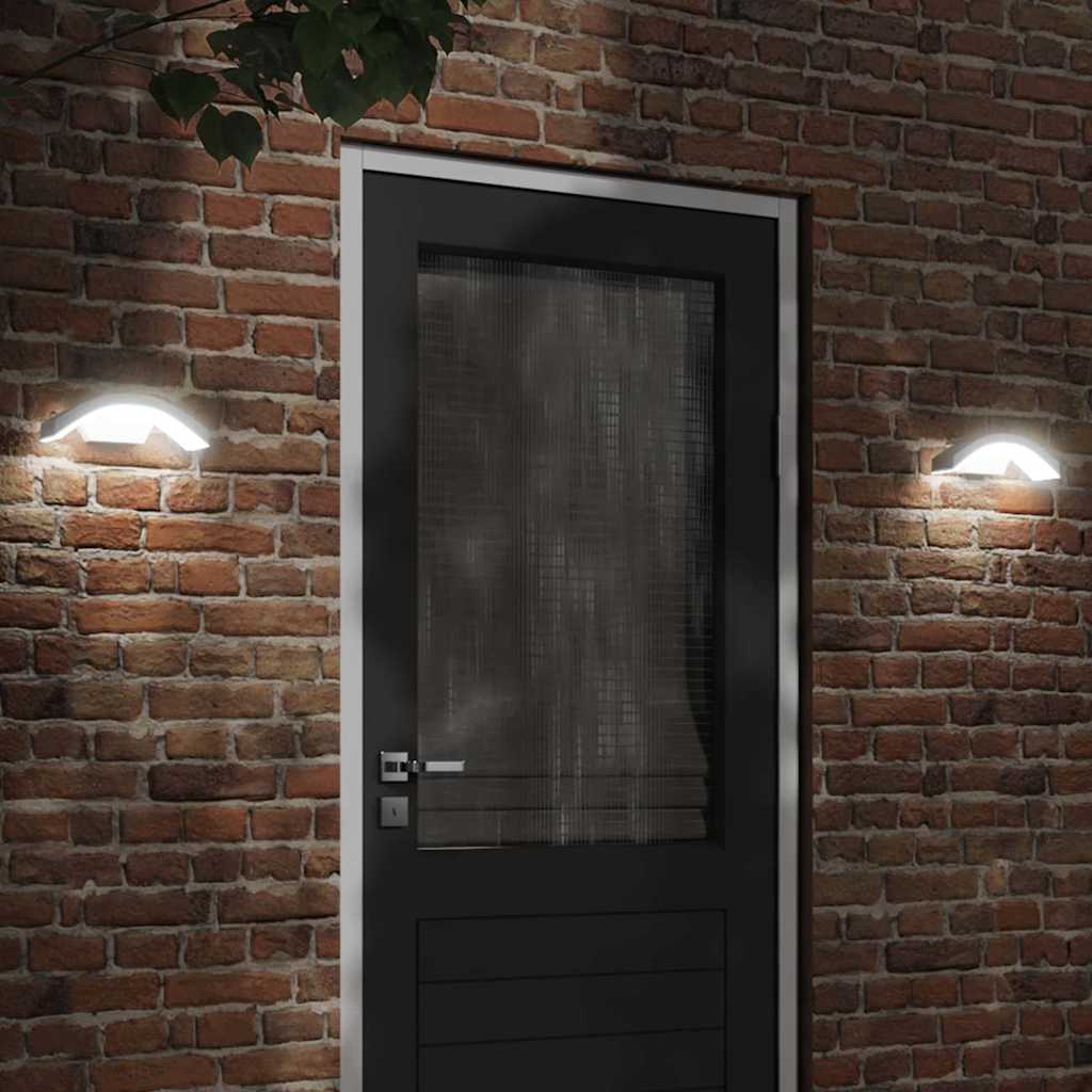 LED-Außenwandleuchten 2 Stk. Schwarz Aluminiumdruckguss
