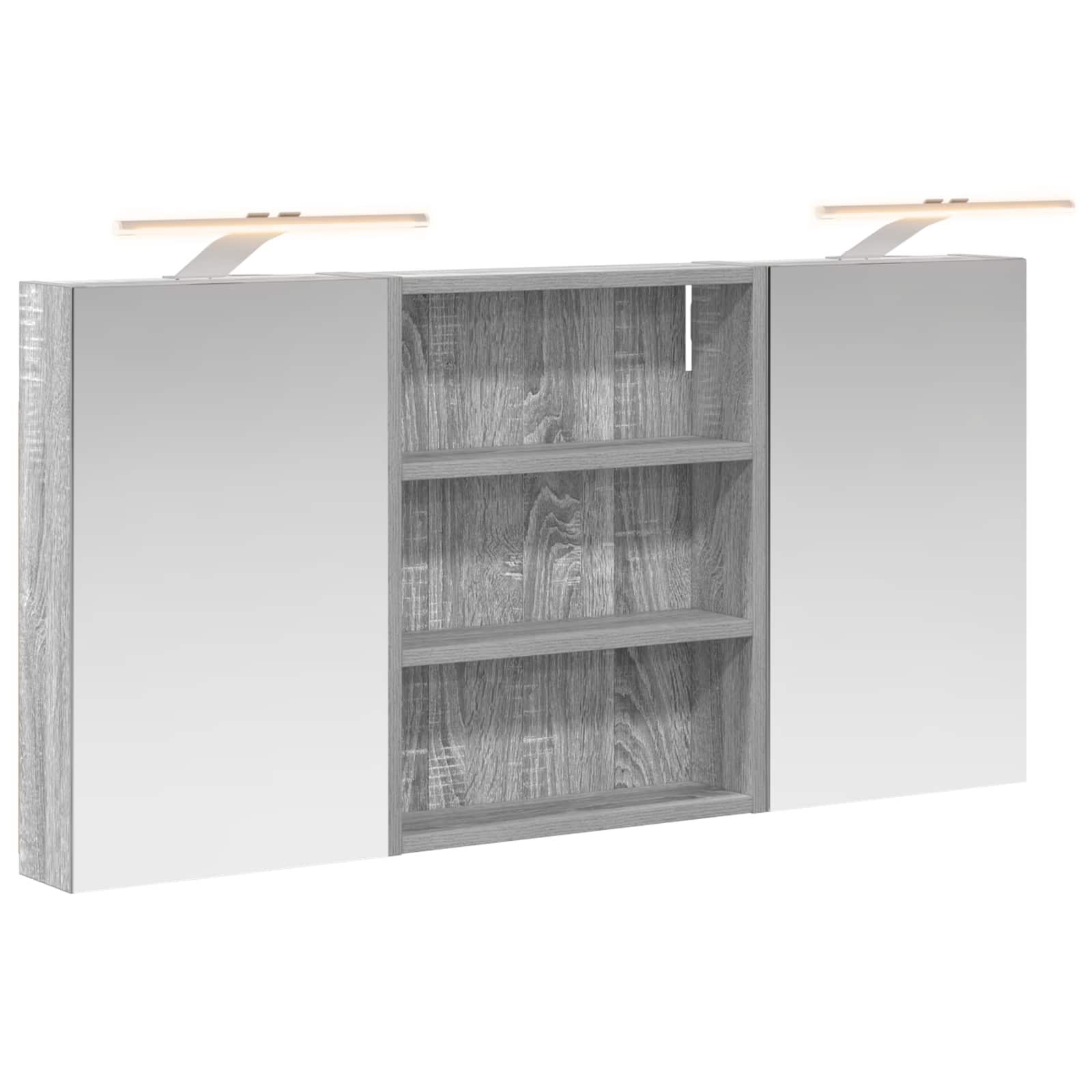 Badezimmerschrank-Set 3 pcs 80 x 10,5 x 50 cm Holzwerkstoff