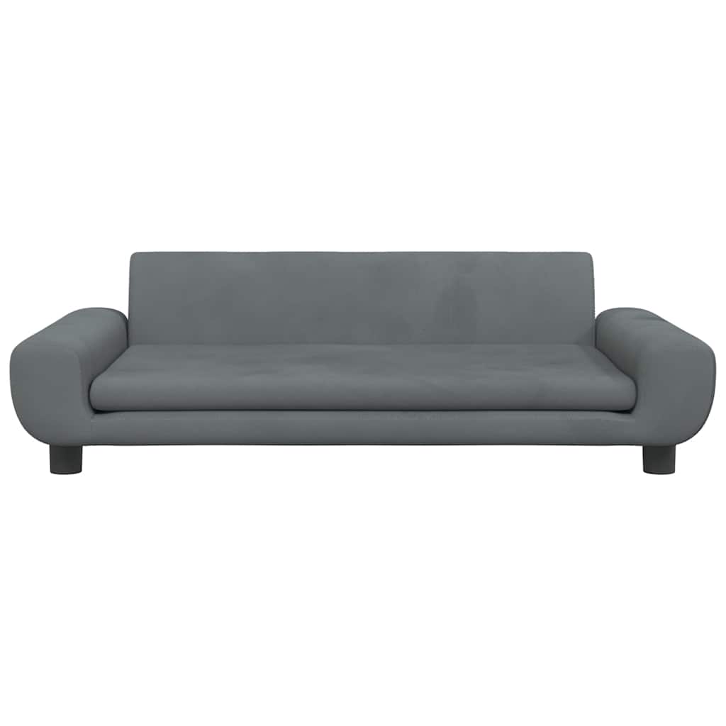Kindersofa Blau 100x54x33 cm Samt