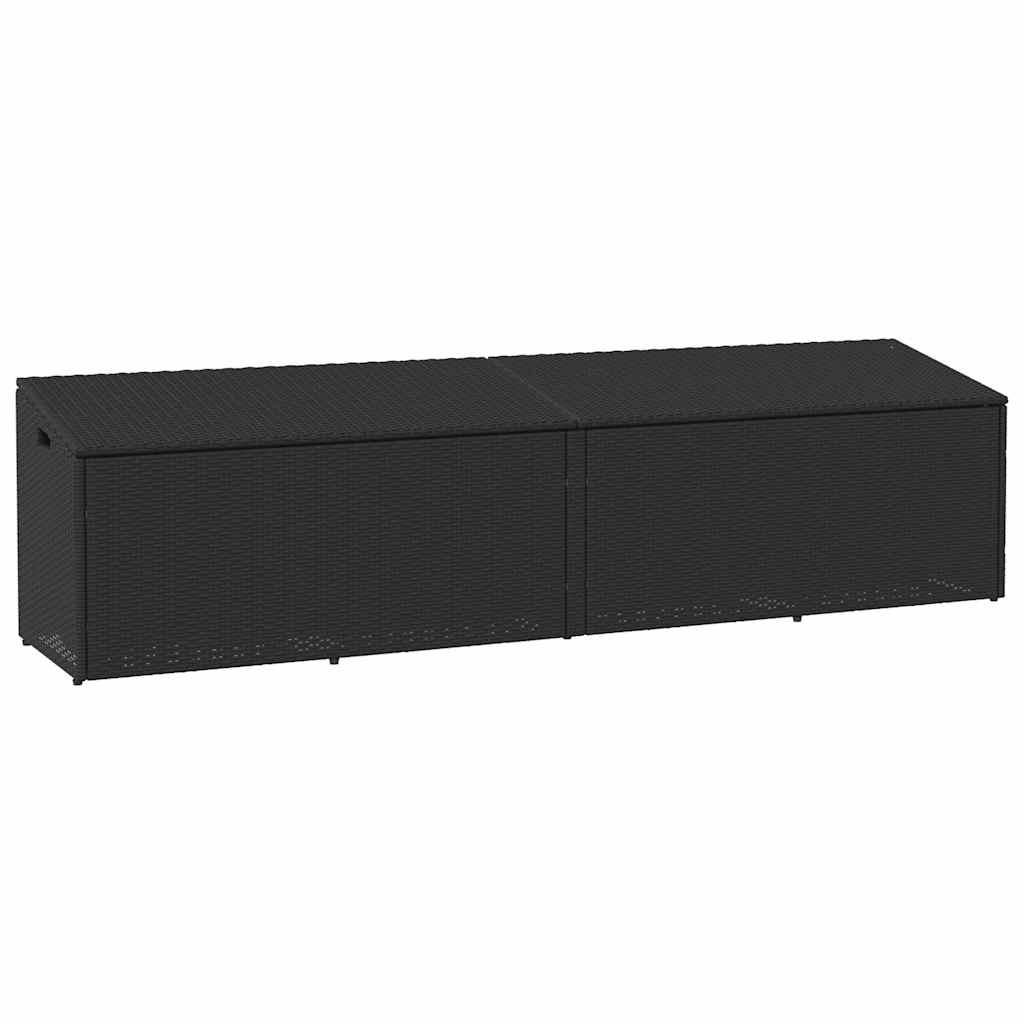 Garten-Aufbewahrungsbox Schwarz 110 x 50 x 58 cm Poly Rattan