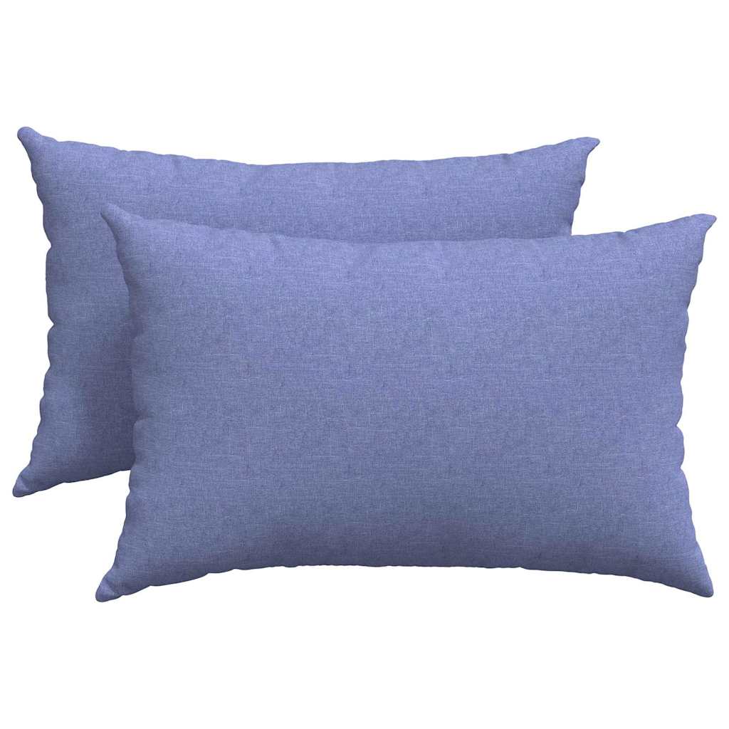 Sofakissen 2 pcs Hellgrau 50 x 30 cm Stoff