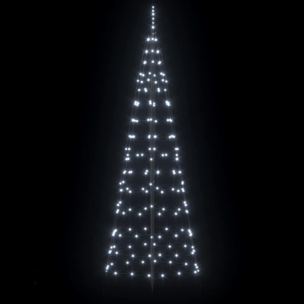 LED-Weihnachtsbaum mit Erdspießen 220 LEDs Warmweiß 180 cm