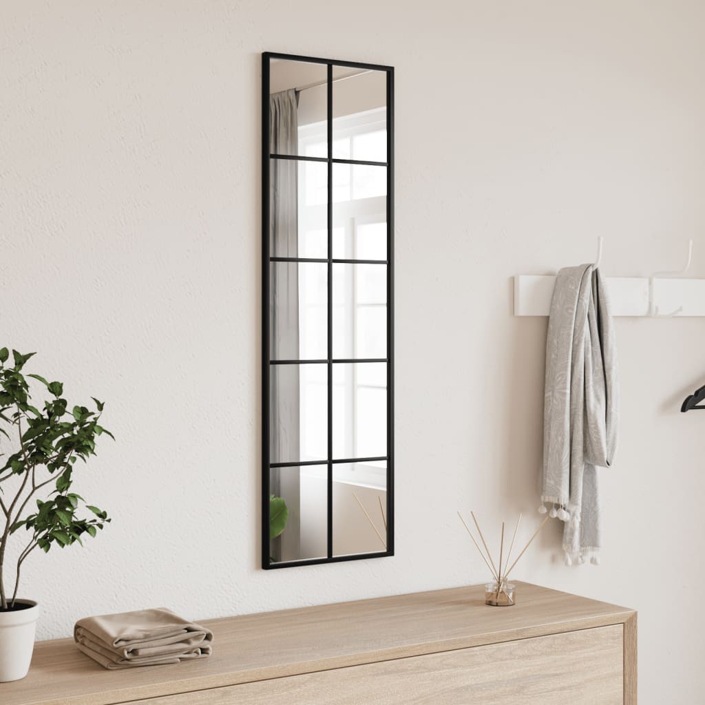 Wandspiegel Schwarz 60x40 cm Metall