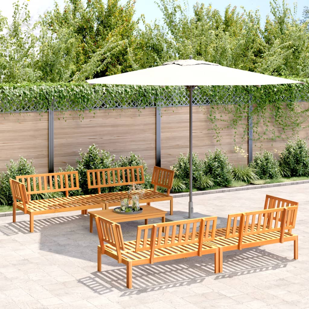 3-tlg. Garten-Sofagarnitur aus Paletten Massivholz Akazie