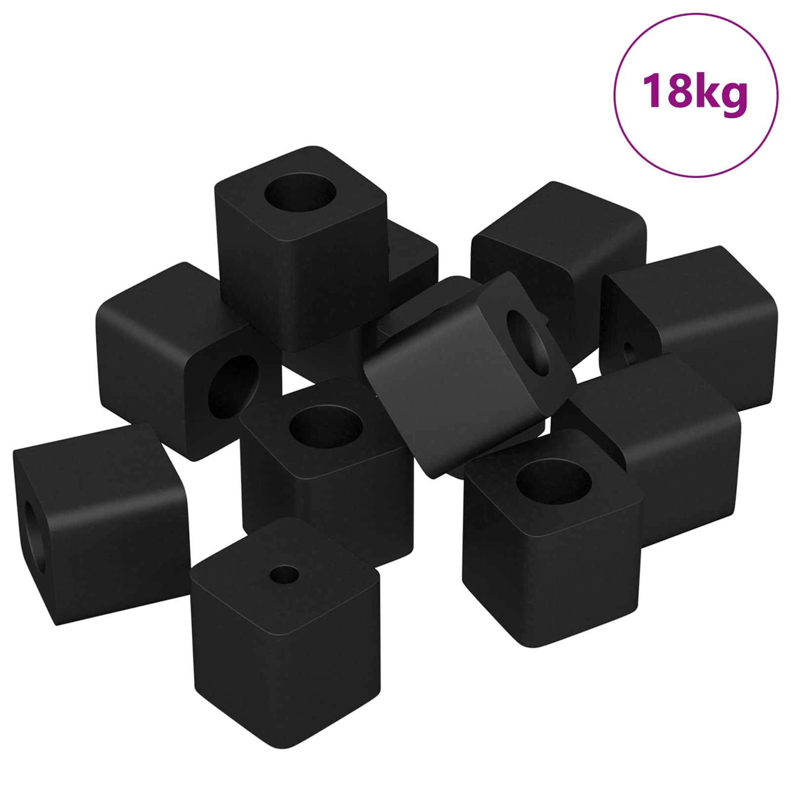 Schubladenhalter 2 pcs Schwarz 15 x 15 x 15mm PP Copolymer
