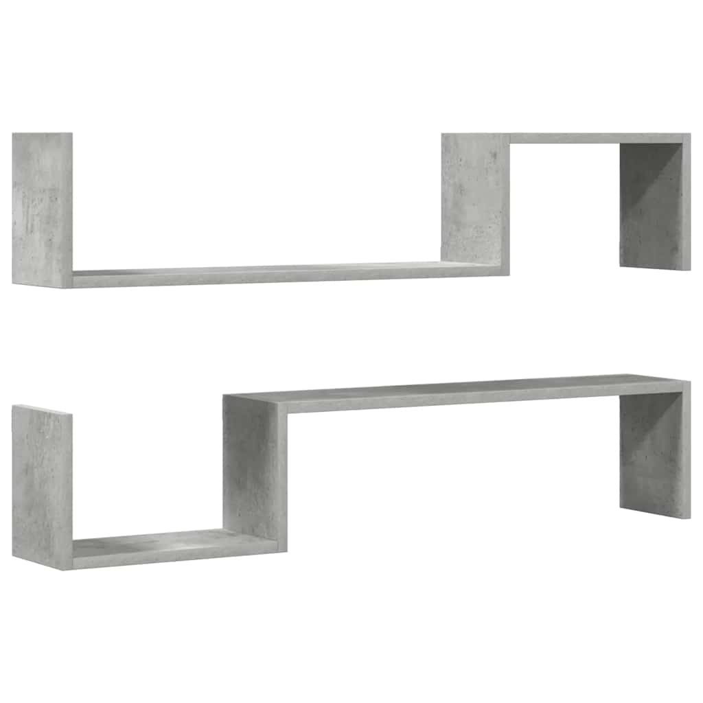 Wandregale 2 Stk. Weiß 100x15x20 cm Holzwerkstoff