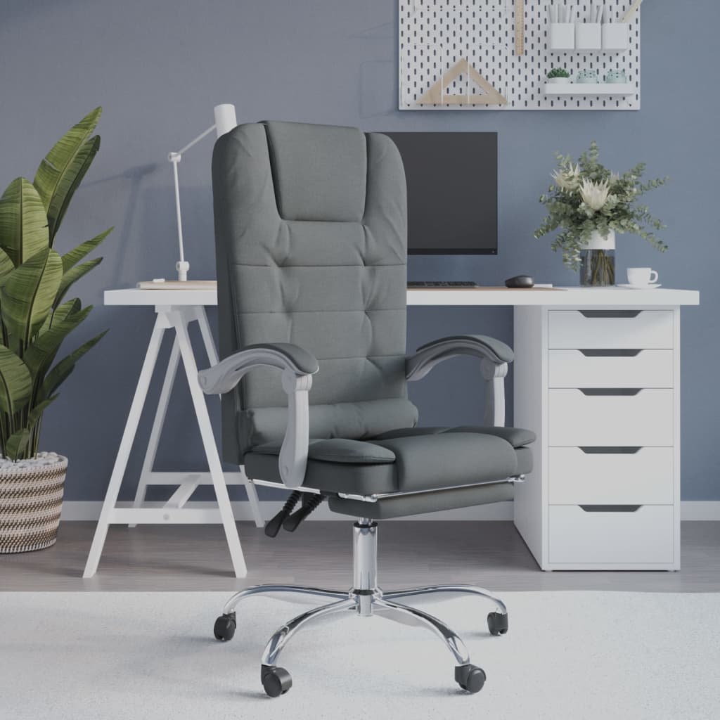 Bürostuhl mit Massagefunktion Taupe Stoff