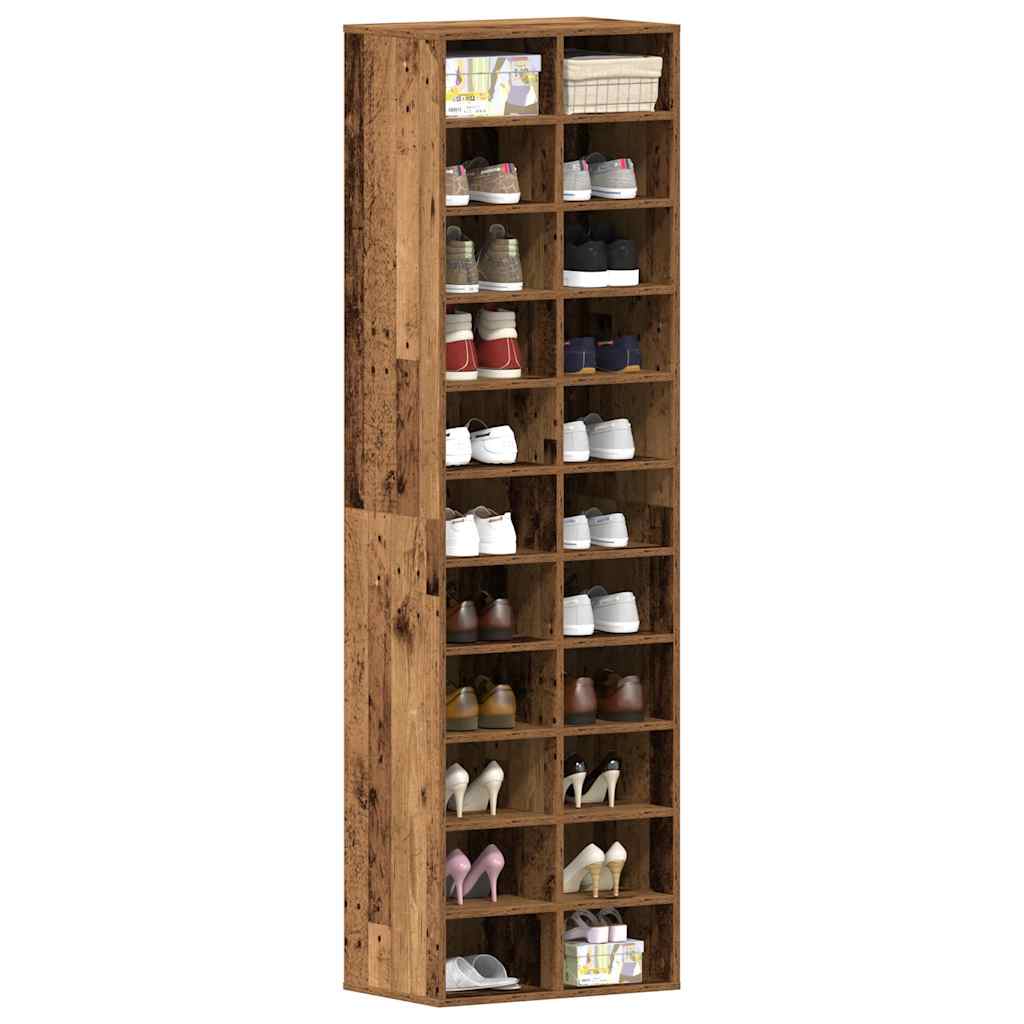 Schuhschrank Weiß 54x34x183 cm Holzwerkstoff