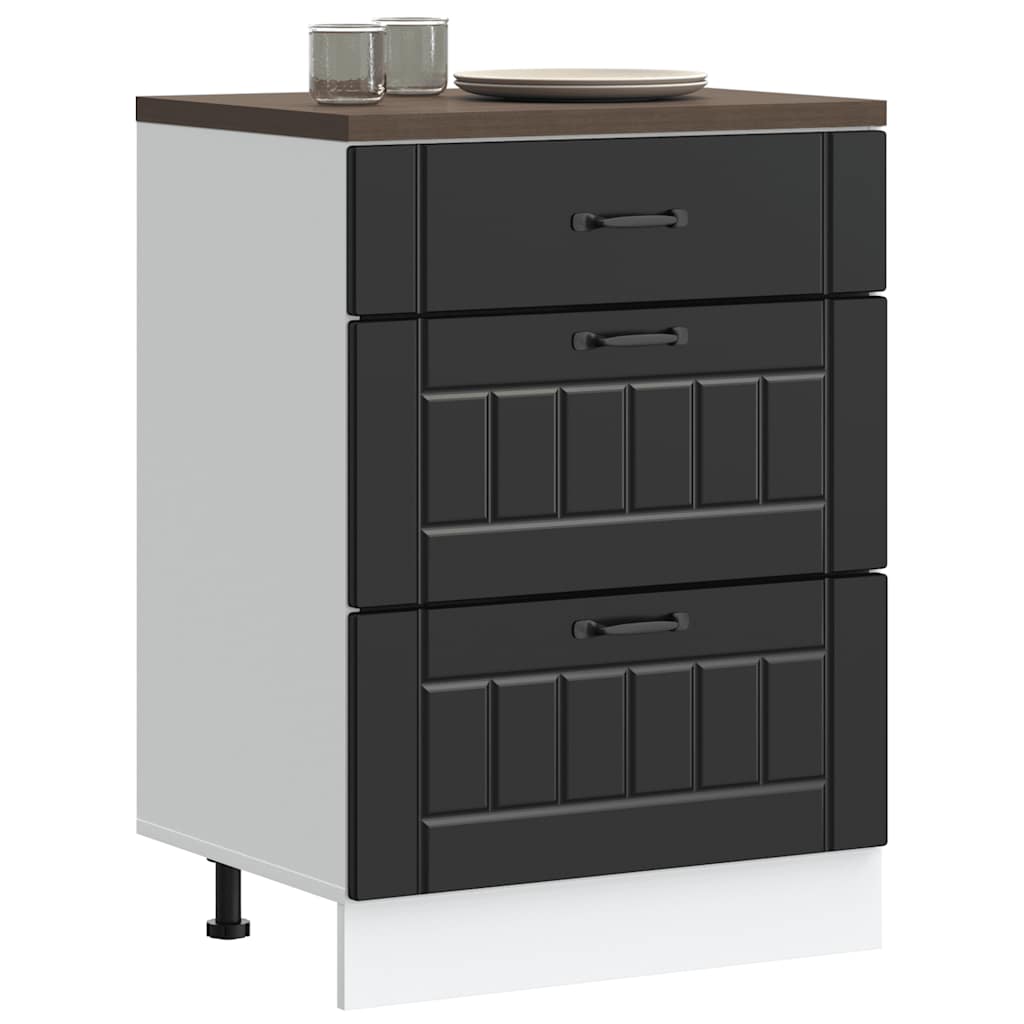 Herdumbauschränke 2 Stk. Lucca Weiß Holzwerkstoff