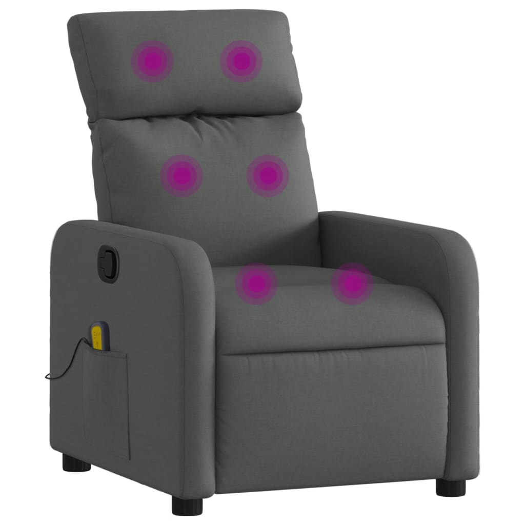 Massage-Relaxsessel Hellgrau Stoff