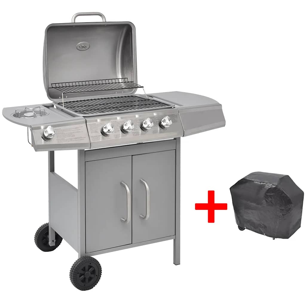 Gasgrill 4+1 Brenner Schwarz