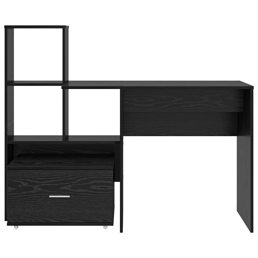Schreibtisch mit Regal Weiß 131,5 x 50 x 106,5 cm Holzwerkstoff