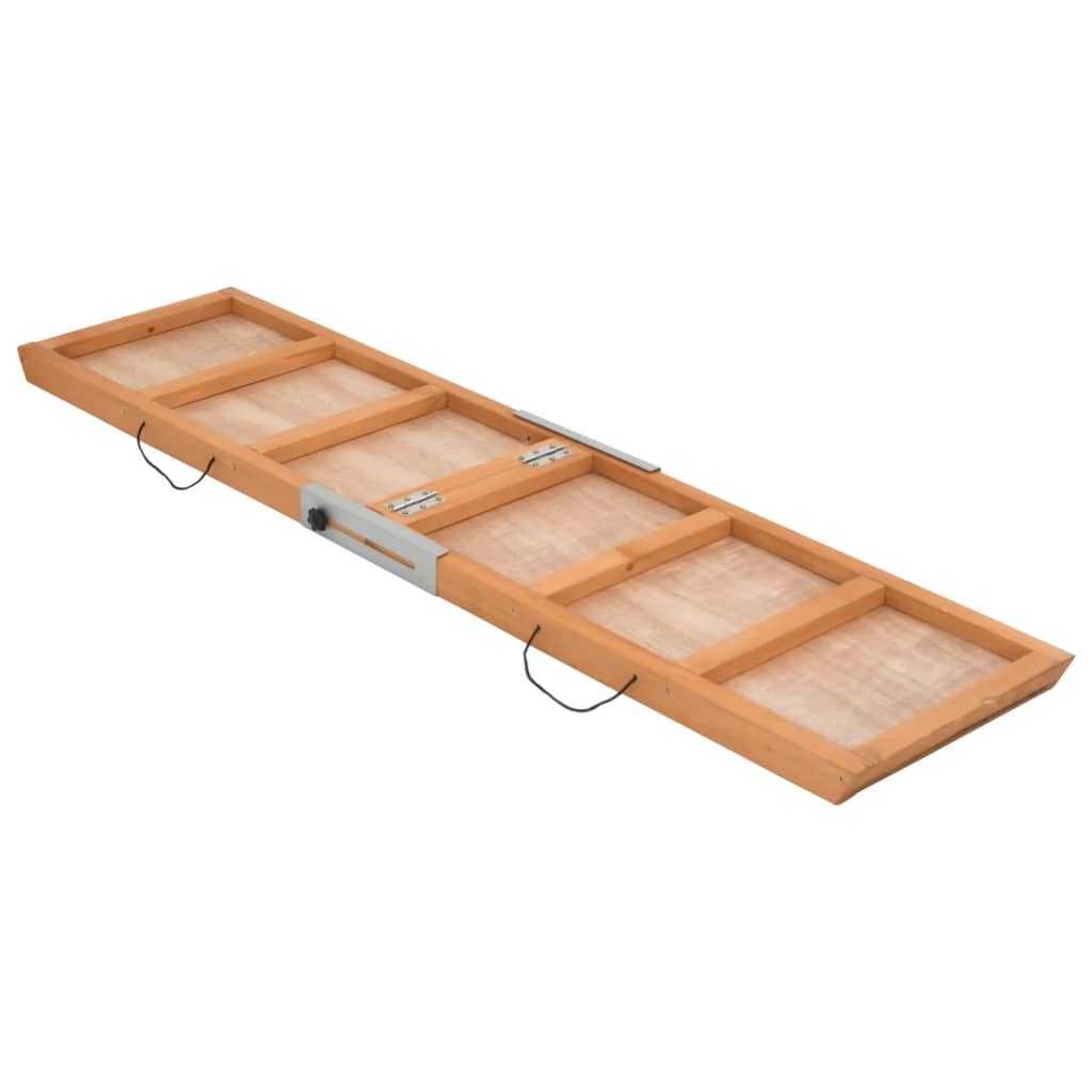 Hunderampe Grau 100x40 cm Massivholz Tanne