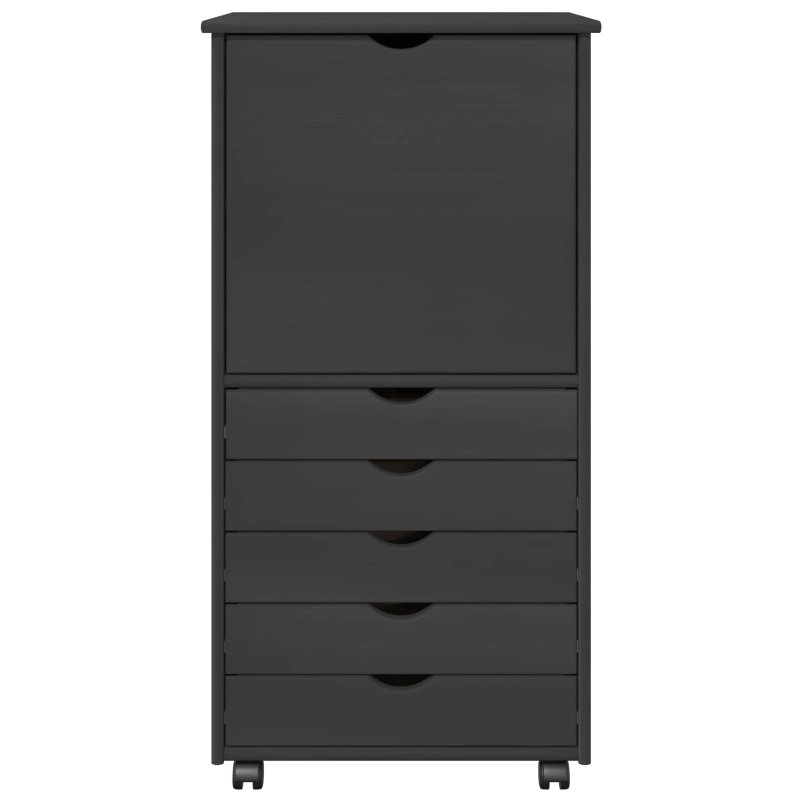 Rollschrank Honigbraun 53 x 39 x 103 cm Massivholz Kiefer