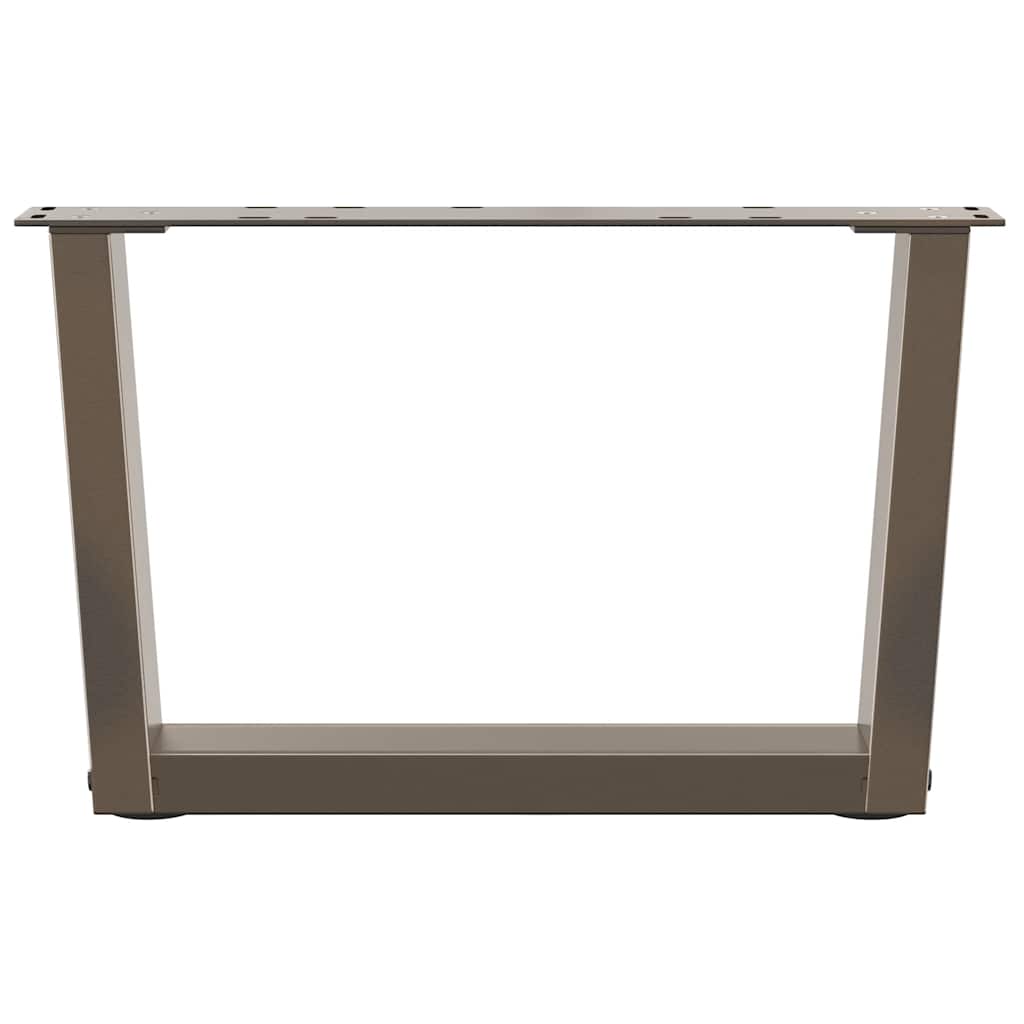 Couchtischbeine V-Form 2 Stück Schwarz 30x(30-31,3) cm Stahl
