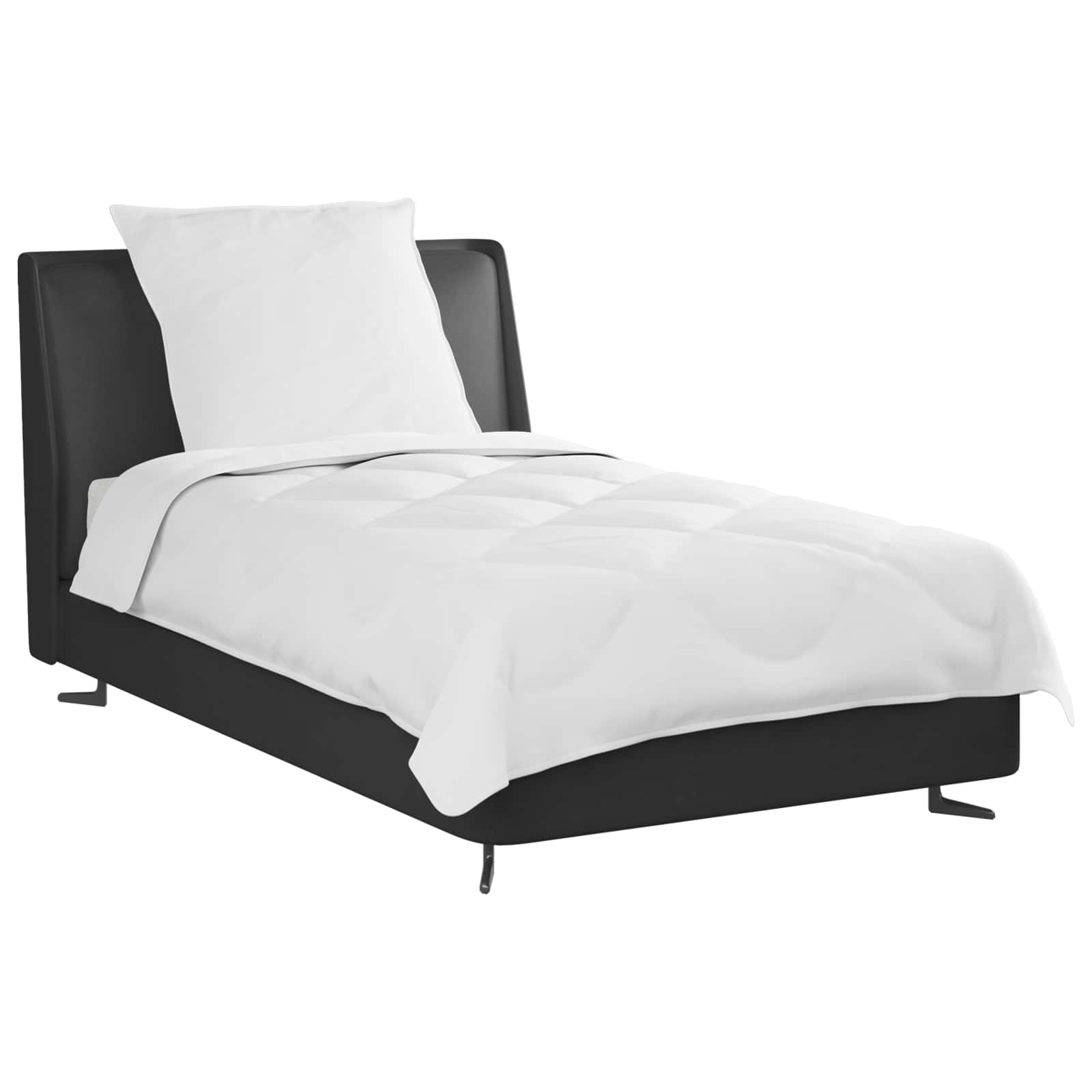 Ganzjahresbettdecke mit Kissen 2 pcs Weiß Mikrofaser