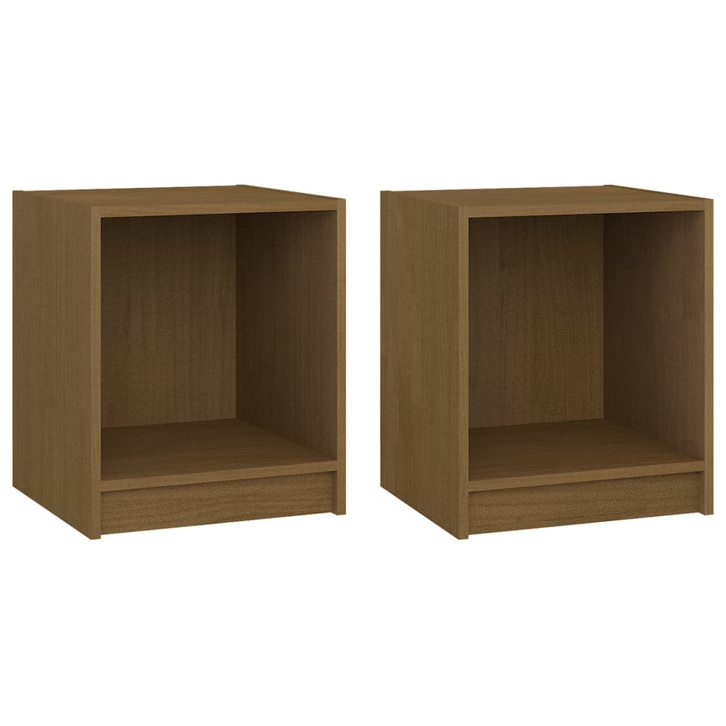 Nachttisch 35,5x33,5x41,5 cm Massivholz Kiefer