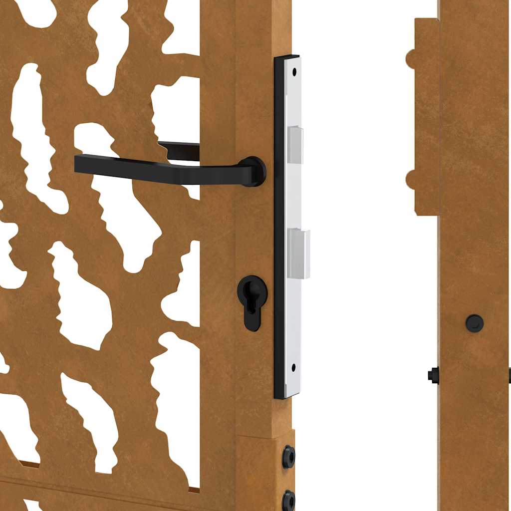 Gartentor Schwarz 100x100 cm Stahl Lichtdesign