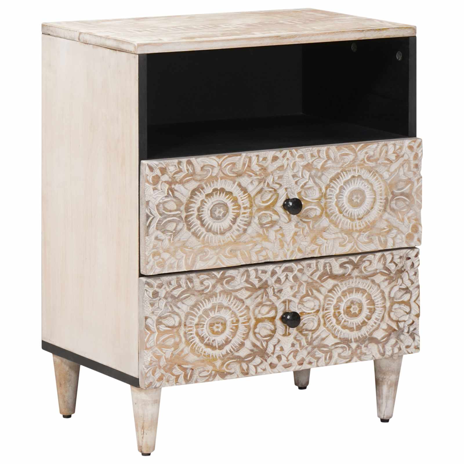 Bettkasten Braun 50 x 33 x 60 cm Massivholz Mango