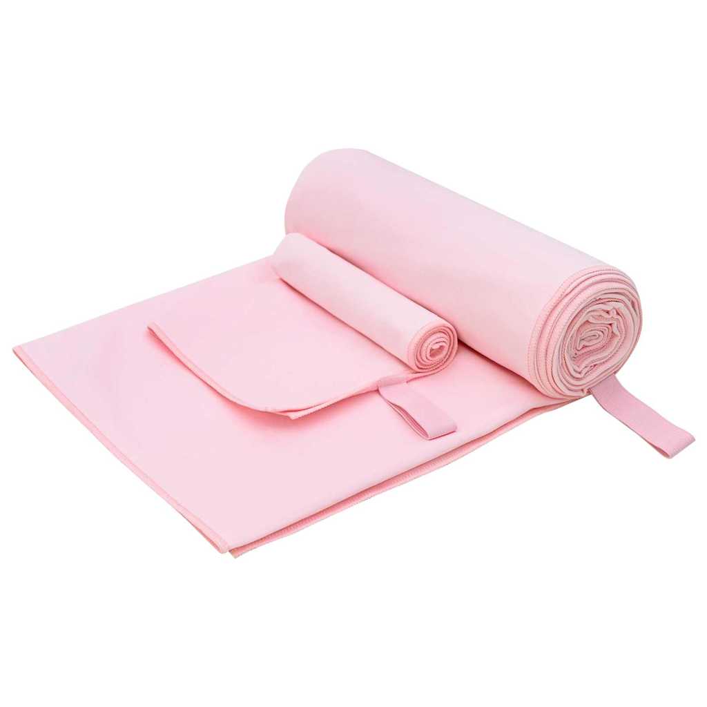Sporthandtuch Set 2 pcs Dunkelgrau Stoff