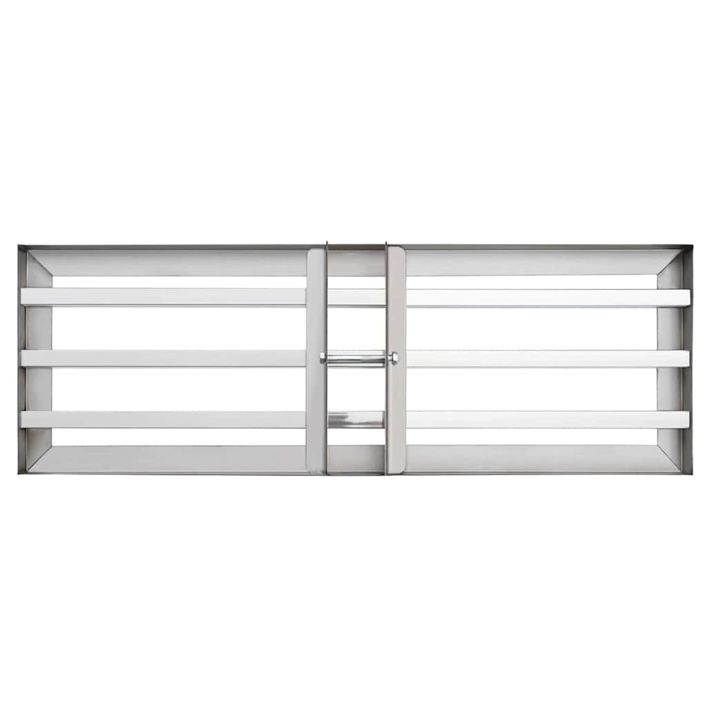Garten Nivellierrechen Silber 75 x 25 x 200 cm Edelstahl