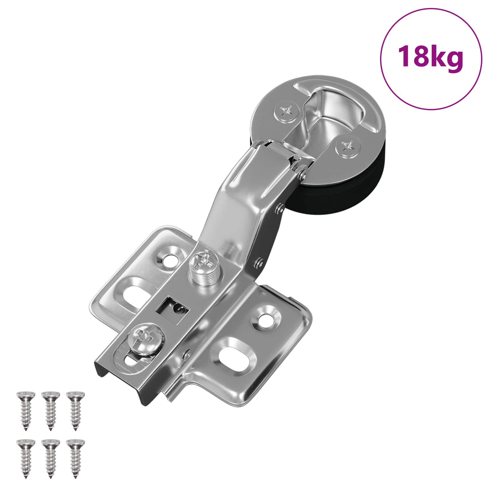 Scharnier 2 pcs Silber 35 mm Eisen