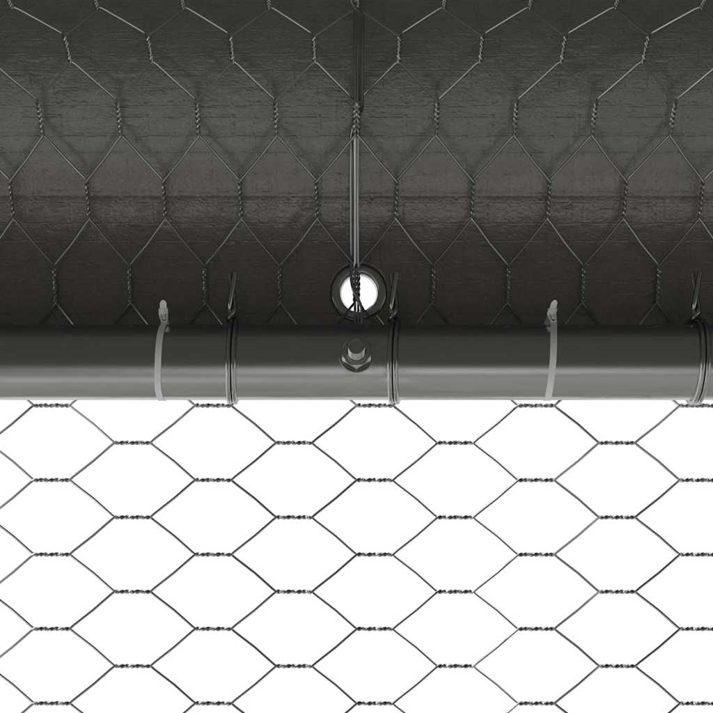 Hühnerkäfig 2 pcs Silber 400 x 200 x 200 cm Verzinkter Stahl