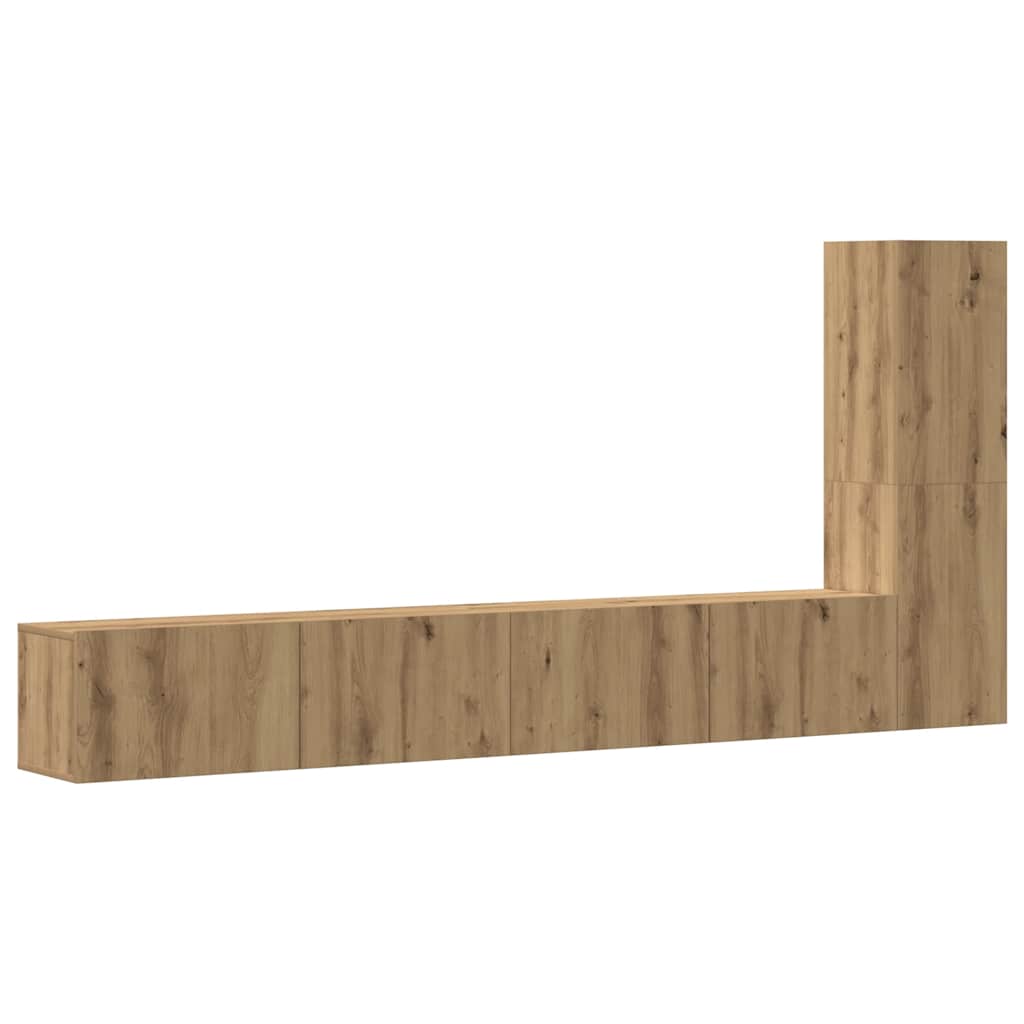 4-tlg. TV-Schrank-Set Weiß Holzwerkstoff